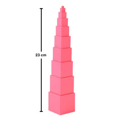 11 PCs Pink Tower Stacking Blocks