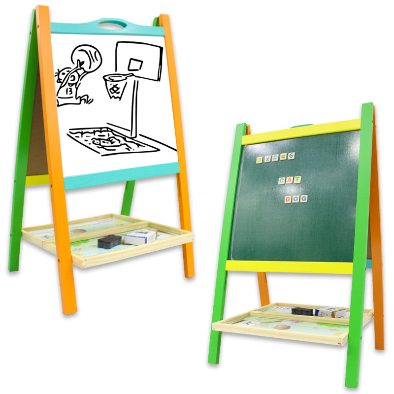 Wooden Two-Sided Magnetic Drawing Board