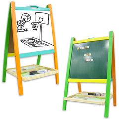 Wooden Two-Sided Magnetic Drawing Board