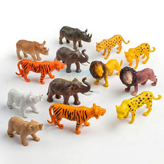 12 Pcs Wild Animal Large Figures For Kids