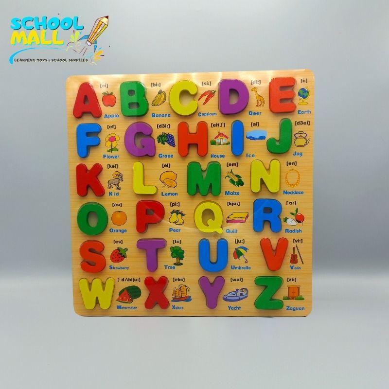 3D Capital ABC Guide Learning Wooden Board