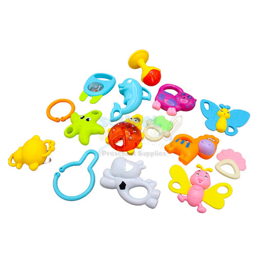 15 Pcs Baby Rattle with Teether Set