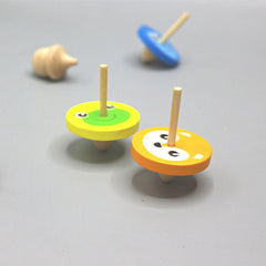 17 PCs Wooden Spinning Top