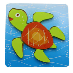 3D Shapes Wooden Board Small(Sea Animals)