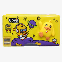 Deformed cute pencil case with sharpener