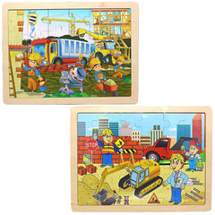 24 PCs Wooden Jigsaw Puzzle Board