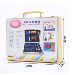 68 PCs Kids Painting Art Kit-Wooden