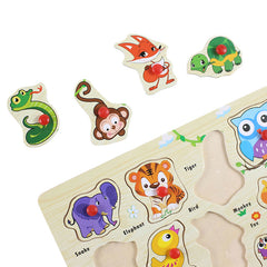 Peg Puzzle Board Wooden 