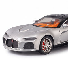 DIE-CAST Simulation Sound and Light Pull Back Car (Bugatti)
