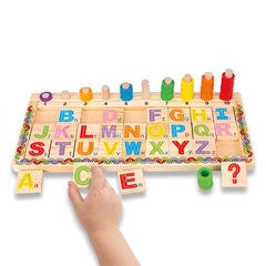 English Logarithmic Puzzle Board Wooden