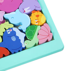 Montessori Wooden Sea Animals Jigsaw Puzzle Board