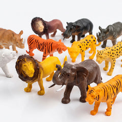 12 Pcs Wild Animal Large Figures For Kids