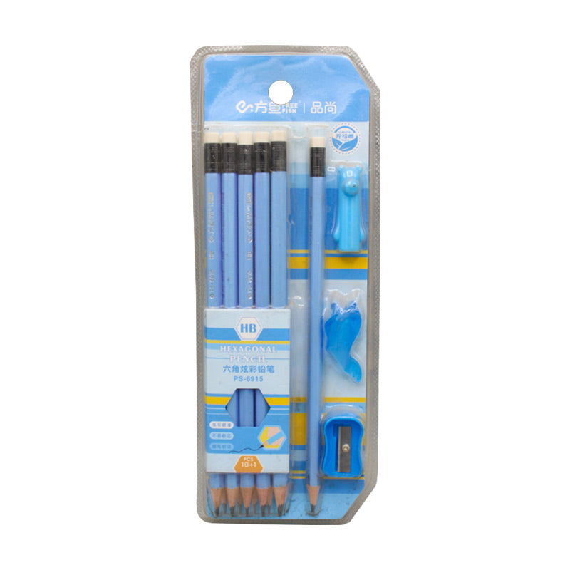 14 Pcs Pencils Set with eraser sharpener