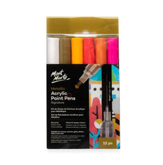 12 PCS Metallic Acrylic Paint Pens