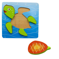 3D Shapes Wooden Board Small(Sea Animals)