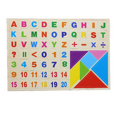 Wooden Black & White Board Large – Magnetic Alphabets & Numbers