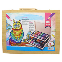 106 Pcs Coloring Kit Wooden