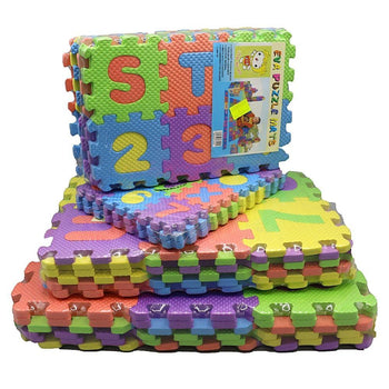 36 PCs Eva Puzzle Mats Alphanumeric (ABC, 123)