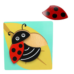 3D Shapes Wooden Board Small(Birds+Insect)