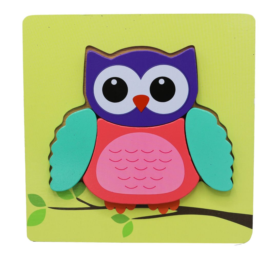 3D Shapes Wooden Board Small(Birds+Insect)