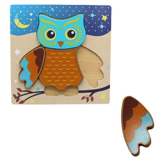 3D Shapes Wooden Board Small(Birds+Insect)