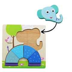 3D Shapes Wooden Board Small(Round Shape Animals)