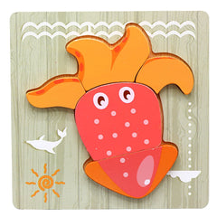 3D Shapes Wooden Board Small(Sea Animals)