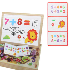 Wooden Cartoon Number Magnetic Puzzle Board