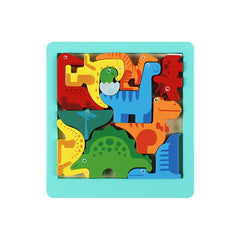 Montessori Wooden Dinosaurs Jigsaw Puzzle Board