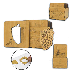 Wooden Stencils Bundle with Colors
