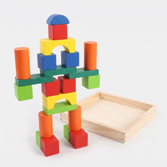 40 Pcs Wooden Colorful Building Blocks #2082