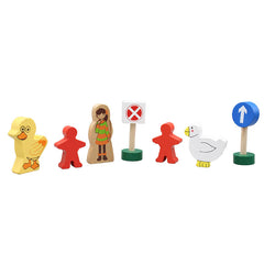 Wooden Magnetic Train with Traffic Signals #1919