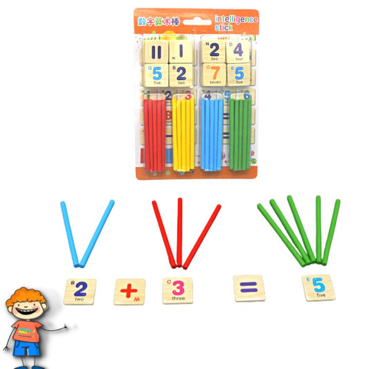Wooden Mathematical Intelligence Stick & Numbers