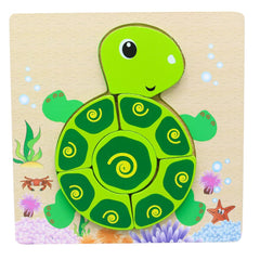 3D Shapes Wooden Board Small(Sea Animals)