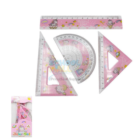 4 Pcs Unicorn Ruler Set