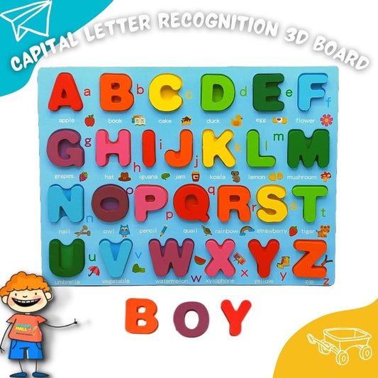 Capital Letter Recognition 3D Wooden Board