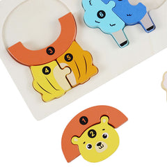 3D Animal Food Chain Wooden Puzzle Board