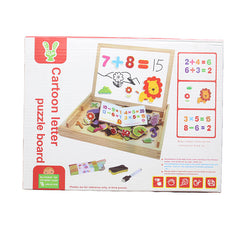 Wooden Cartoon Number Magnetic Puzzle Board