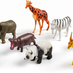 Mini Pack of 12 Safari Zoo Animals Kingdom