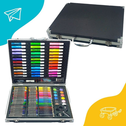 150 Pieces Kids Delux Art Set Aluminium Box