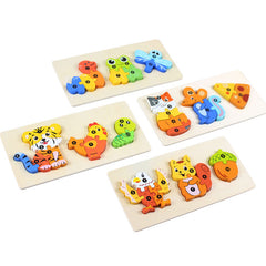3D Animal Food Chain Wooden Puzzle Board