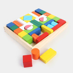 40 Pcs Wooden Colorful Building Blocks #2082