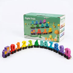 Wooden Mini Magnetic Number Digital Train