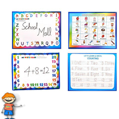 3 Double sided White Boards with 3 Markers & 2 Dusters WB-3