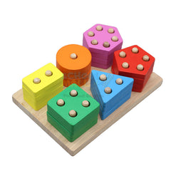 6 Column Stacking Puzzle Toy For Kids