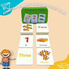 Cognition Puzzle Numbers Matching Flashcards