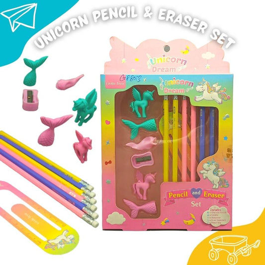 Unicorn Pencil and Eraser Set - GP8013