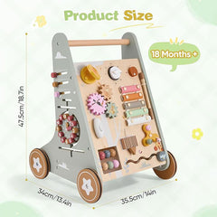 Baby Wooden 13-in-1 Activity Walker