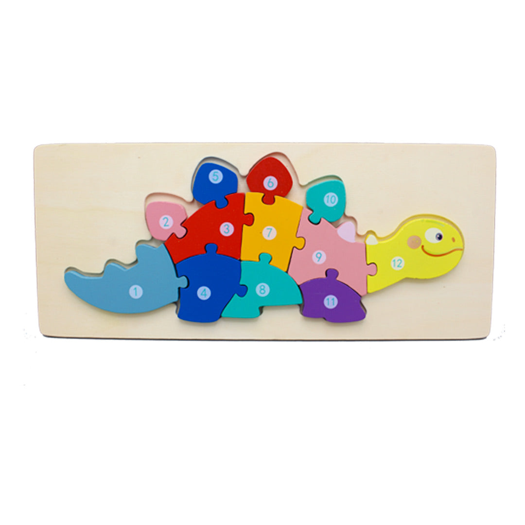 Wooden Dinosaur Number Jigsaw  Puzzles