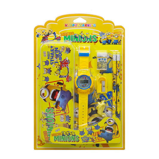 7 in 1 Stationery Set with Watch for Boy